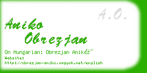 aniko obrezjan business card